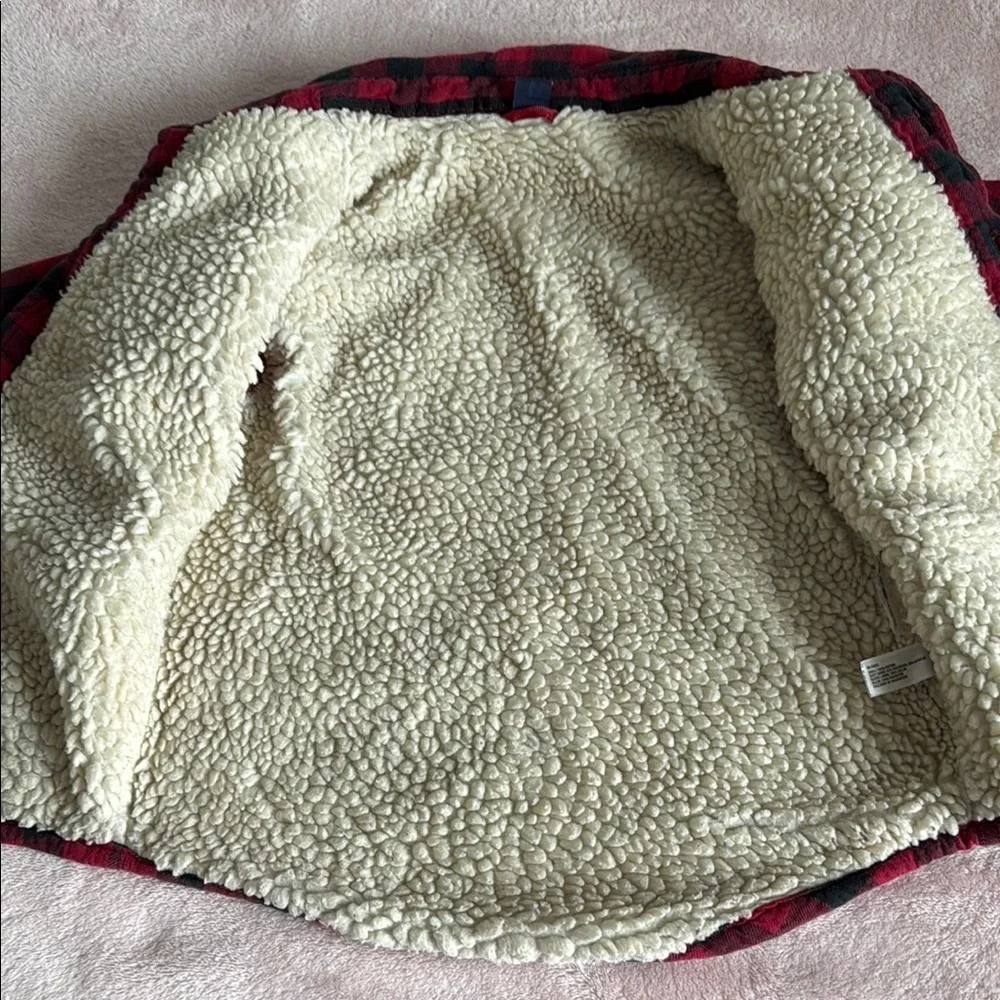 Plaid GAP Sherpa-Lined Jacket Size 4